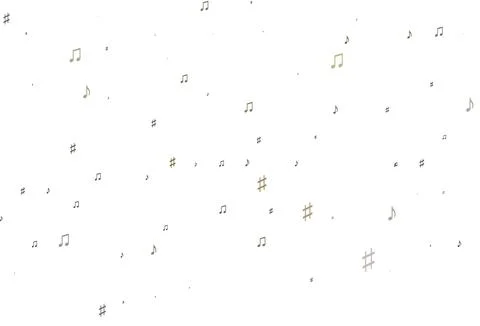 Light Green, Red vector backdrop with music notes. Stock Illustration