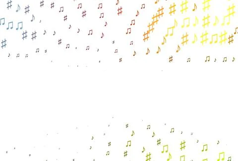 Light Green, Red vector backdrop with music notes. Illustrazione stock