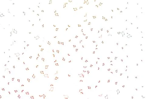 Light Green, Red vector background with music symbols. 스톡 일러스트