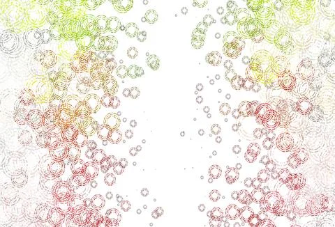 Light Green, Red vector background with bubbles. Stock Illustration