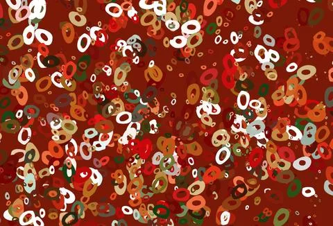 Light Green, Red vector background with bubbles. Illustrazione stock