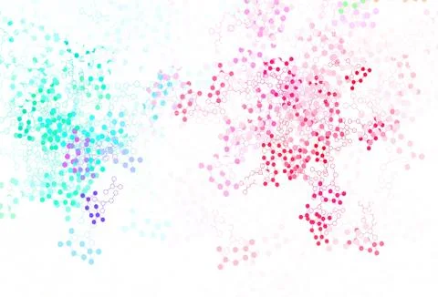 Light Green, Red vector background with forms of artificial intelligence. Stockillustratie