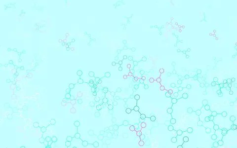 Light Green, Red vector background with forms of artificial intelligence. Stock Illustration