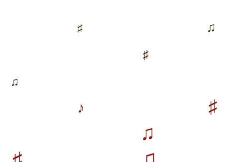 Light Green, Red vector background with music symbols. イラスト素材