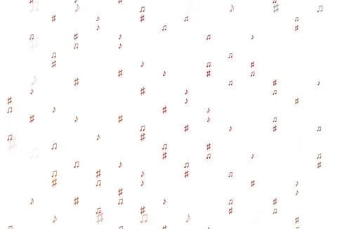 Light Green, Red vector background with music symbols. Illustrazione stock