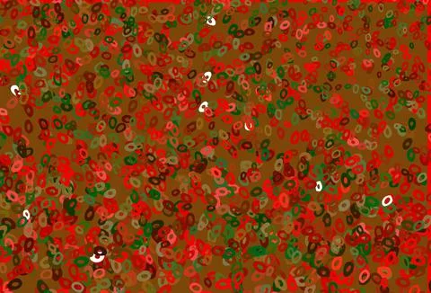 Light Green, Red vector background with bubbles. Stock Illustration