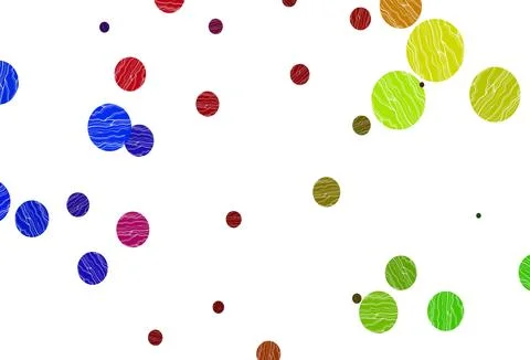 Light green, red vector background with bubbles. 스톡 일러스트