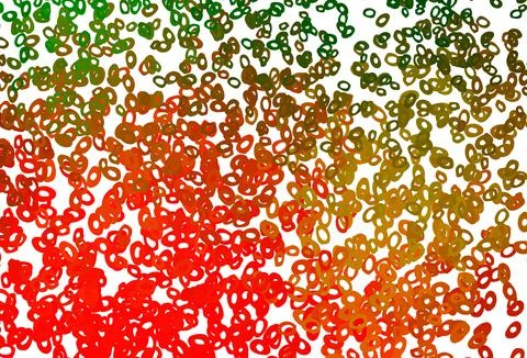 Light Green, Red vector background with bubbles. Stock Illustration