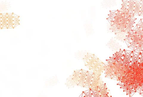 Light Green, Red vector background with forms of artificial intelligence. Stock Illustration