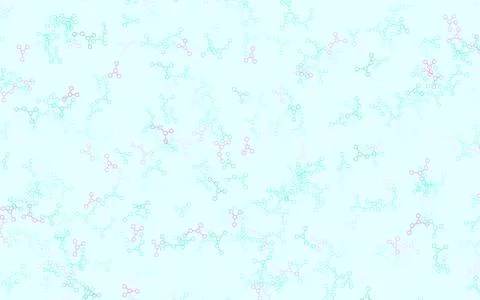 Light Green, Red vector background with forms of artificial intelligence. Stock Illustration