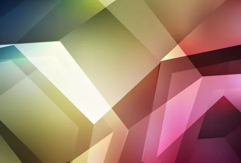 Light Green, Red vector background with set of hexagons. Stock Illustration