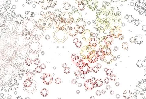 Light Green, Red vector background with bubbles. 스톡 일러스트