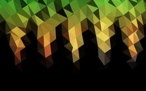 Light Green, Red vector blurry triangle pattern. Stock Illustration