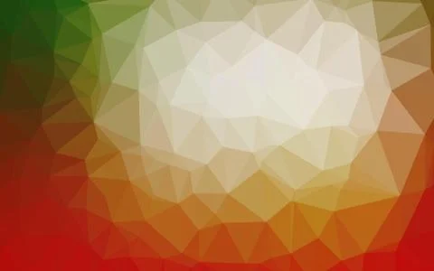 Light Green, Red vector blurry triangle pattern. Stock Illustration