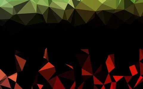 Light Green, Red vector blurry triangle pattern. Stock Illustration