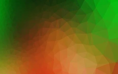 Light Green, Red vector blurry triangle texture. Stock Illustration