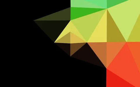 Light Green, Red vector blurry triangle texture. Stock Illustration