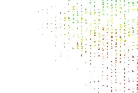 Light Green, Red vector cover with math elements. Stockillustratie