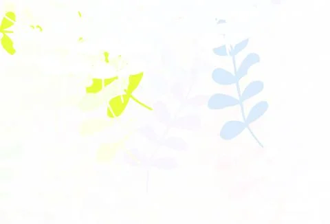 Light Green, Red vector doodle pattern with leaves. Stock Illustration
