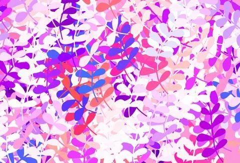 Light Green, Red vector elegant pattern with leaves. Illustrazione stock