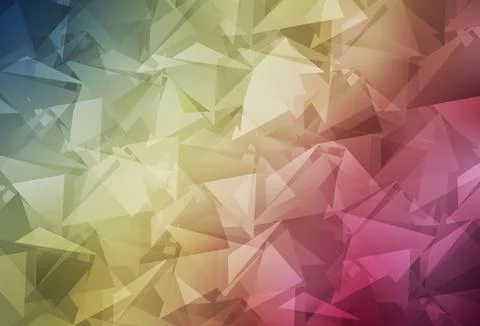 Light Green, Red vector gradient triangles pattern. Stock Illustration