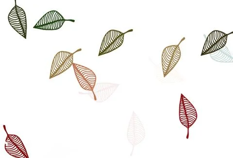 Light Green, Red vector hand painted background. Stock Illustration