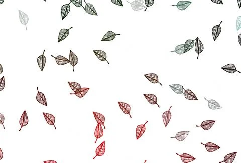 Light Green, Red vector hand painted pattern. Stock Illustration