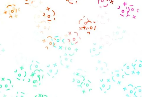 Light Green, Red vector layout with algebra elements. Illustrazione stock