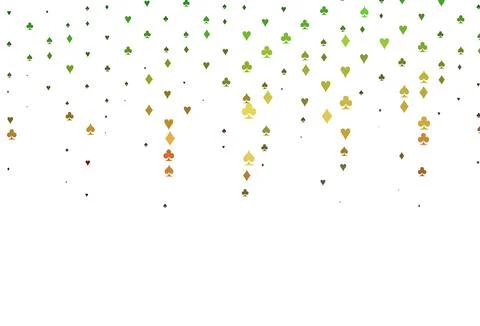 Light Green, Red vector layout with elements of cards. Stock Illustration