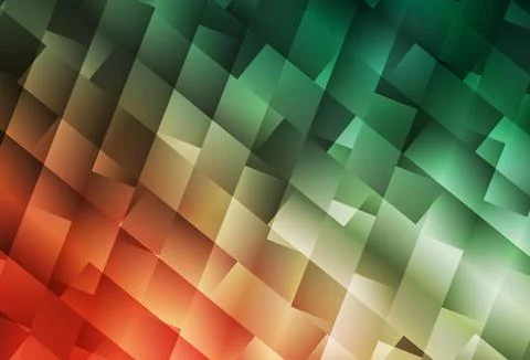 Light Green, Red vector layout with lines, rectangles. 스톡 일러스트