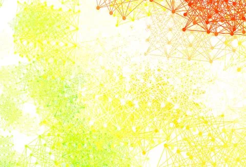 Light Green, Red vector pattern with artificial intelligence network. Stock Illustration