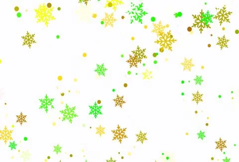 Light Green, Red vector pattern with christmas snowflakes. 库存插图