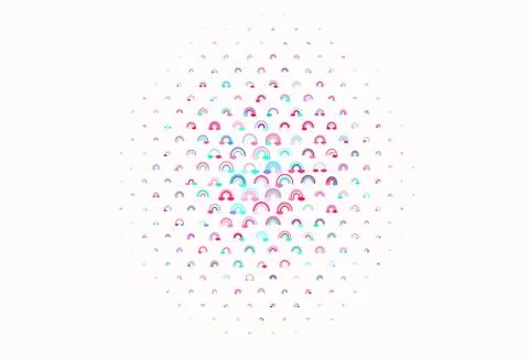 Light Green, Red vector pattern with rainbow elements. Stock Illustration