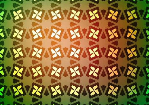 Light Green, Red vector pattern in polygonal style with cubes. Stock Illustration