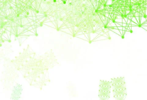 Light Green, Red vector pattern with artificial intelligence network. Illustrazione stock
