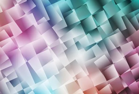 Light Green, Red vector pattern in square style. Stock Illustration