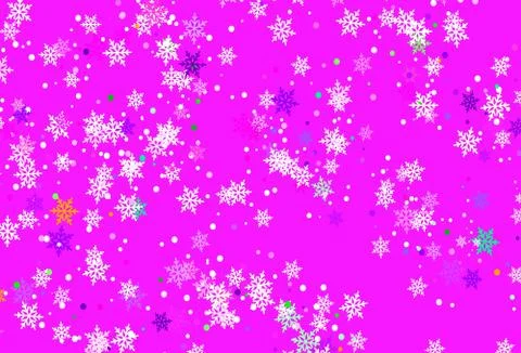 Light Green, Red vector pattern with christmas snowflakes. 스톡 일러스트