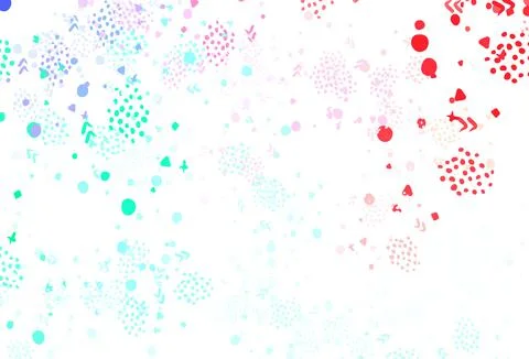 Light Green, Red vector pattern with random forms. Stock Illustration