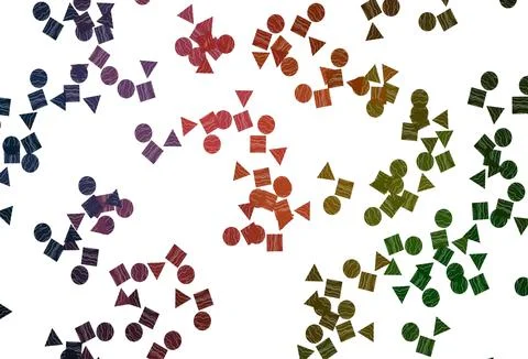 Light Green, Red vector pattern in polygonal style with circles. Stock Illustration