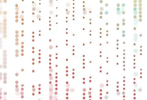Light Green, Red vector pattern with christmas snowflakes. Stock Illustration