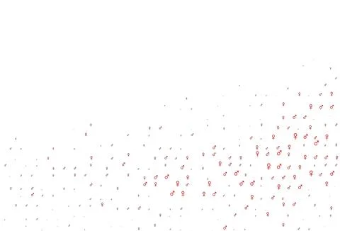 Light green, red vector pattern with gender elements. Stock Illustration