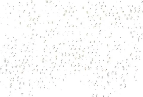 Light green, red vector pattern with gender elements. Illustrazione stock