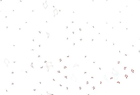 Light Green, Red vector pattern with music elements. 스톡 일러스트