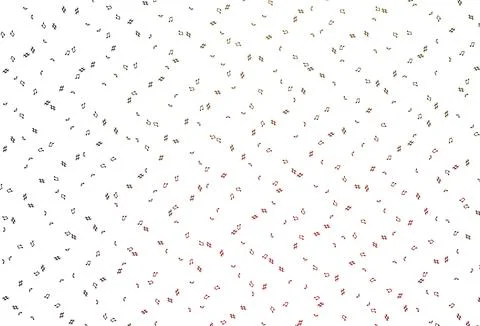 Light Green, Red vector pattern with music elements. Stock Illustration