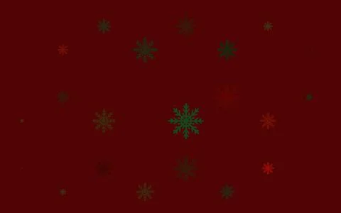 Light Green, Red vector pattern with christmas snowflakes. 스톡 일러스트