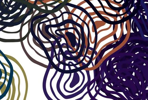 Light Green, Red vector pattern with bent lines. Stock Illustration