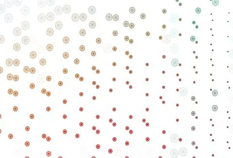 Light Green, Red vector pattern with christmas snowflakes. 스톡 일러스트