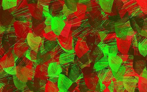 Light Green, Red vector pattern with random forms. Stock Illustration