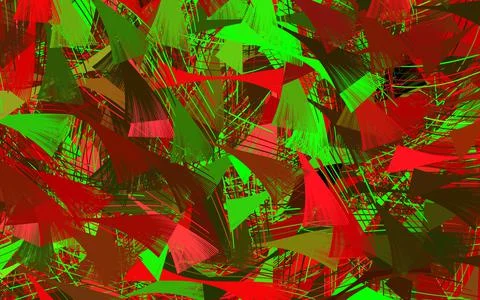 Light Green, Red vector pattern with random forms. Illustrazione stock
