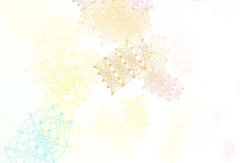 Light Green, Red vector pattern with artificial intelligence network. 스톡 일러스트